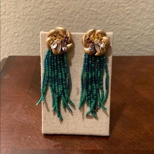 Stella & Dot Green and Gold earrings